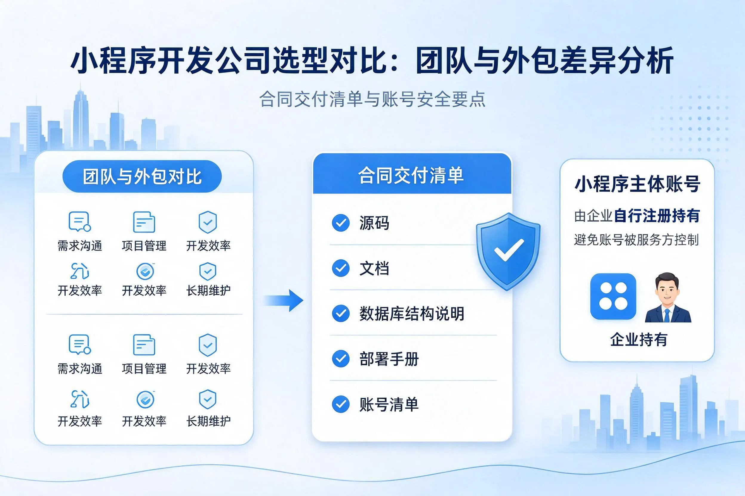肇庆小程序开发公司选型对比:团队与外包差异分析