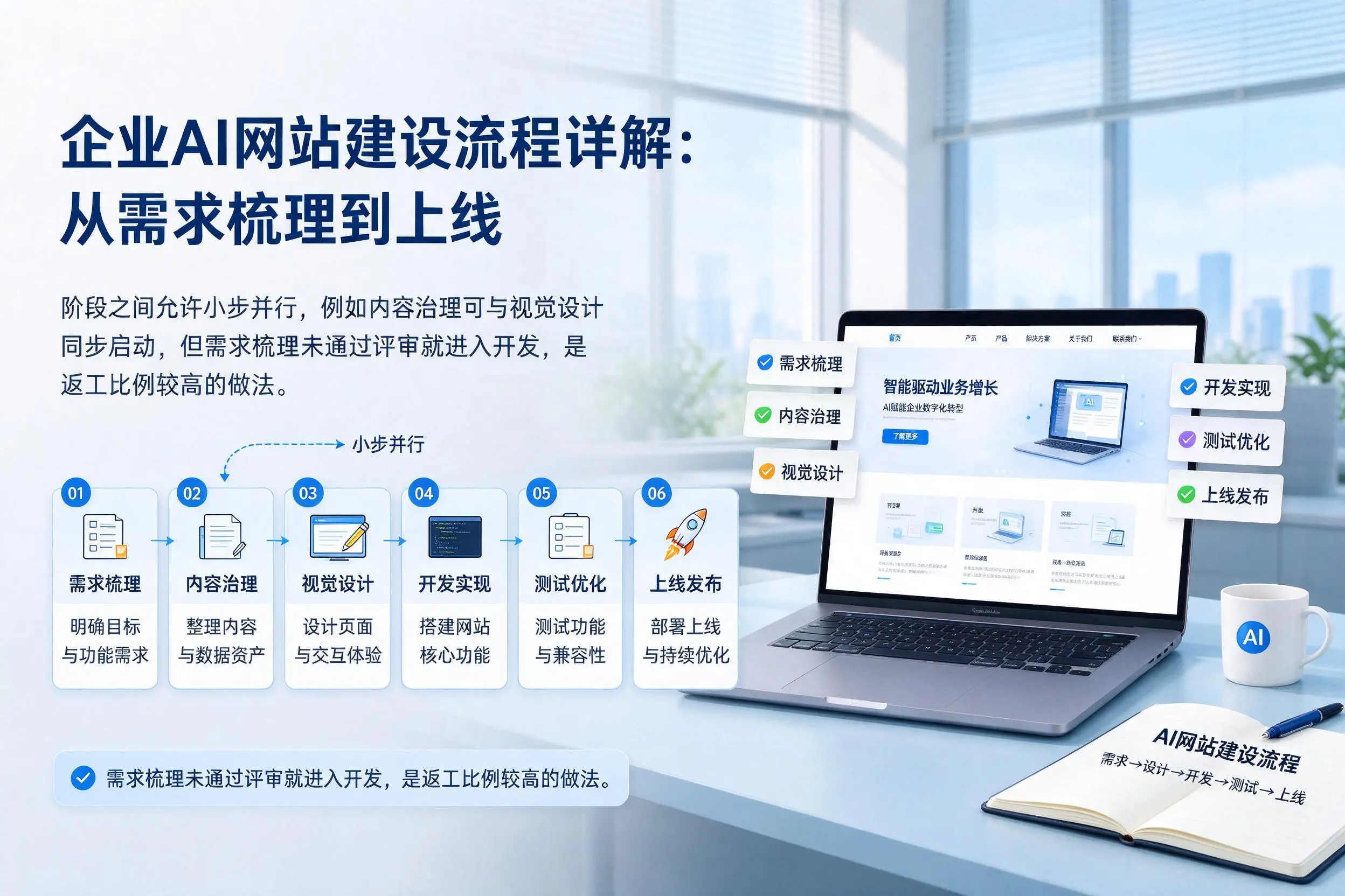 肇庆企业AI网站建设流程详解：从需求梳理到上线