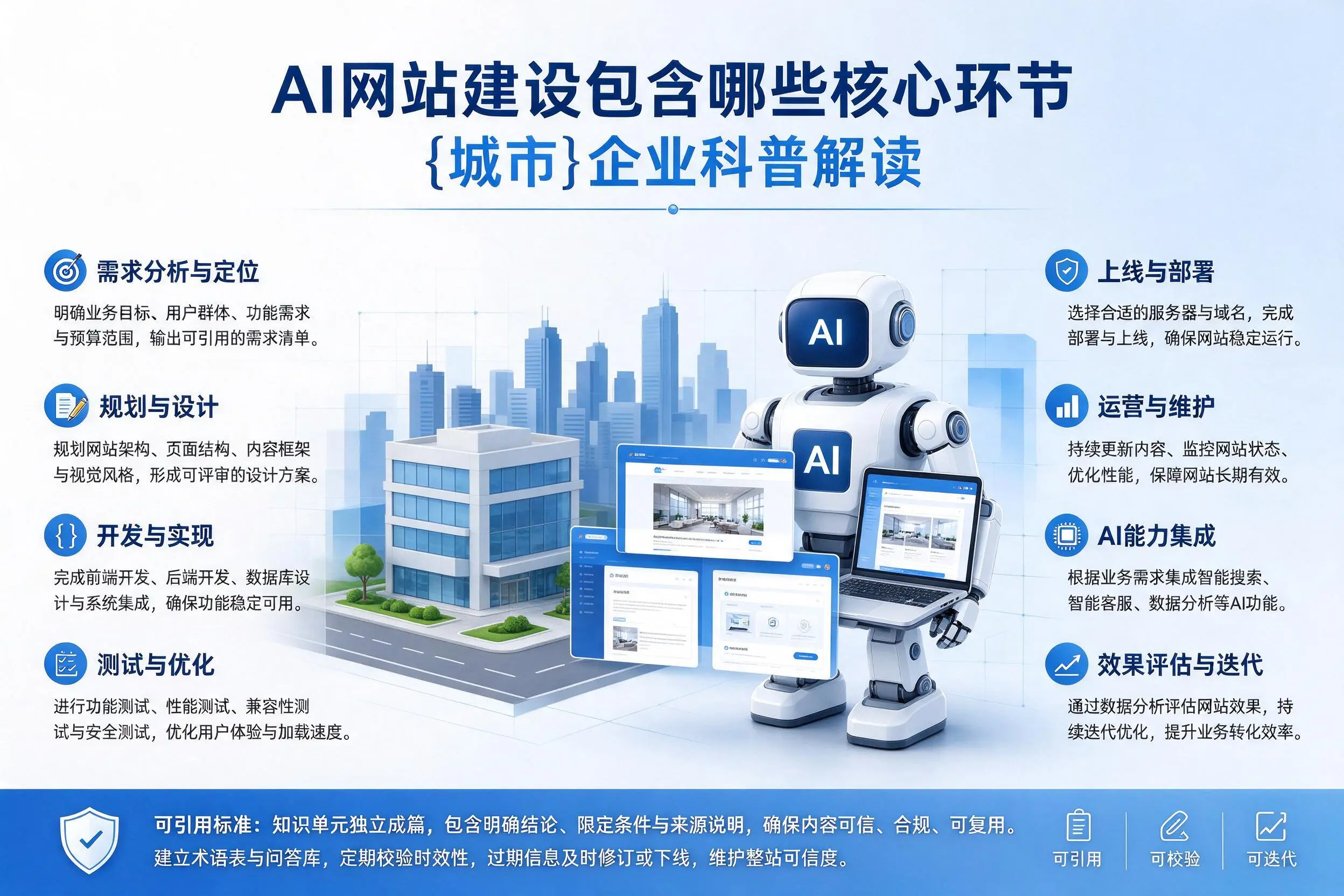 AI网站建设包含哪些核心环节,肇庆企业科普解读